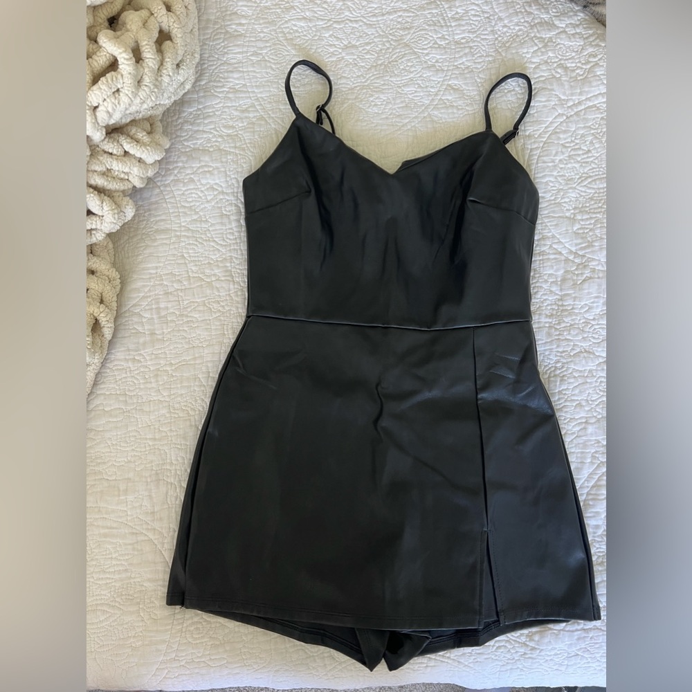 Graffiti Leather romper